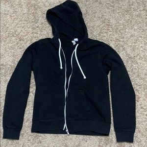 Black zip-up hoodie